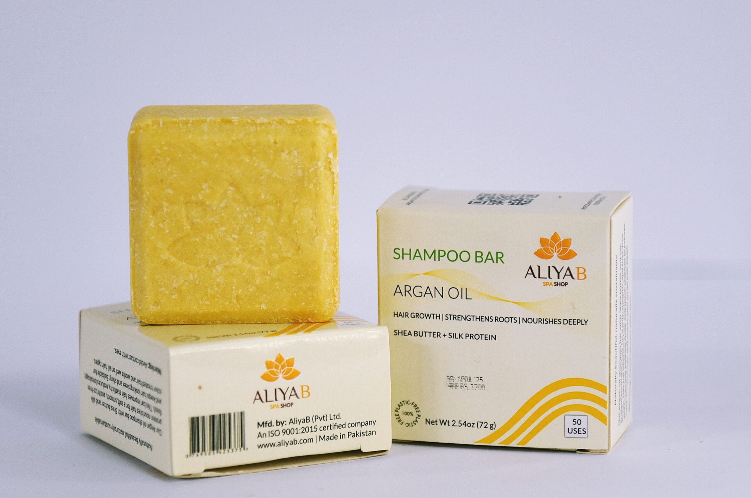 Argan Oil Shampoo Bar with Shea butter & Silk Protein (72g)