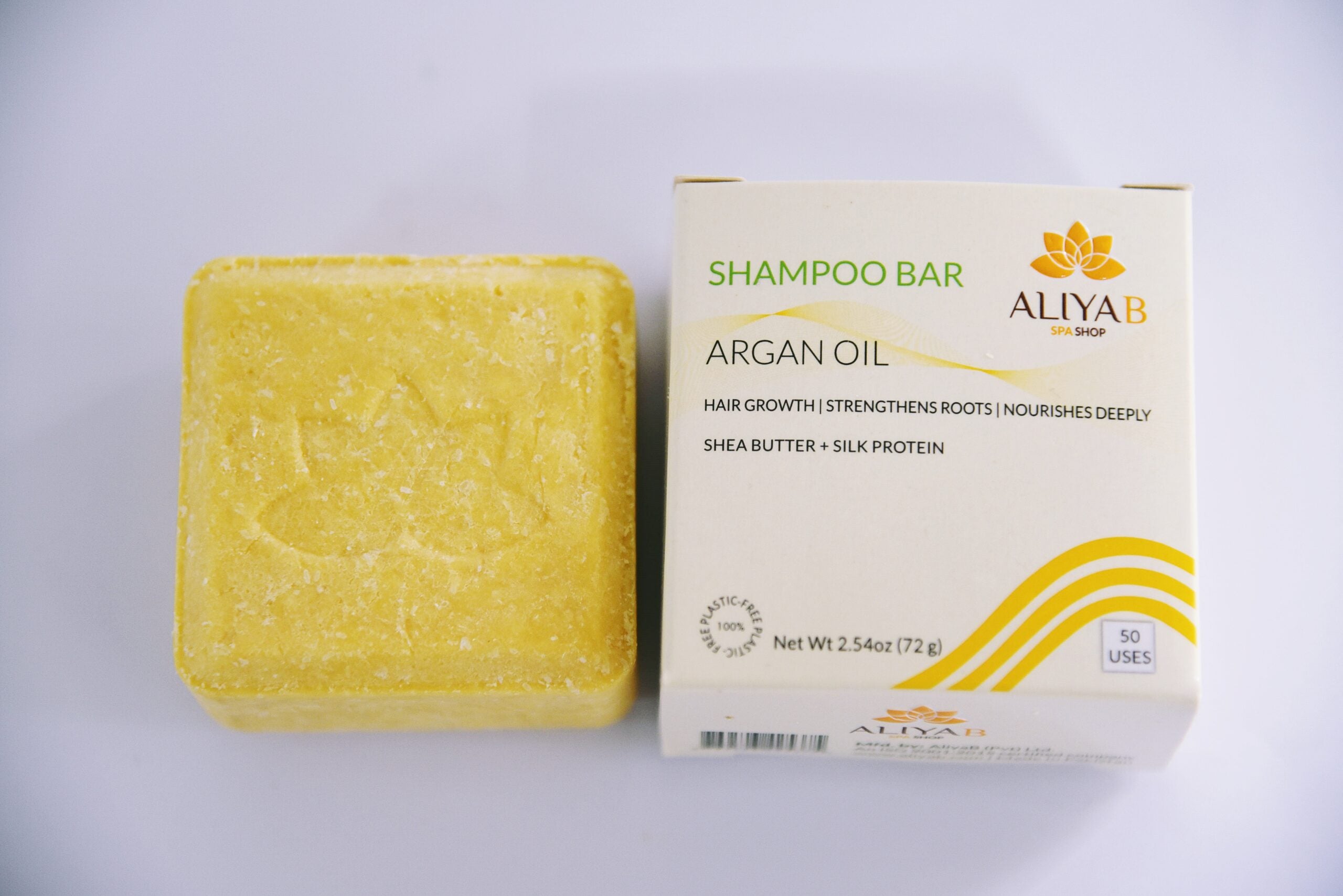 Argan Oil Shampoo Bar with Shea butter & Silk Protein (72g)