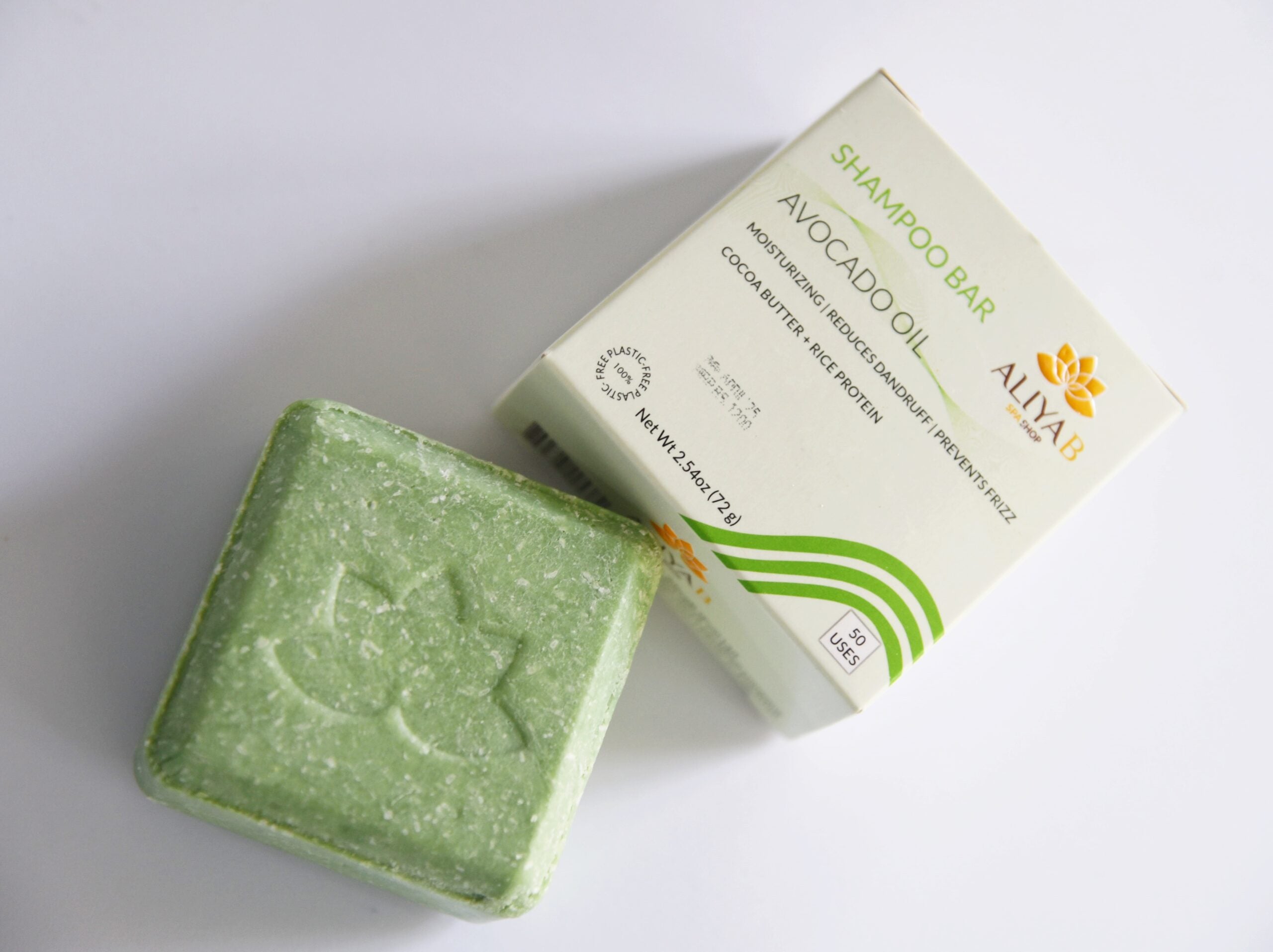 Avocado Oil Shampoo Bar with Cocoa Butter & Rice Protein (72g)