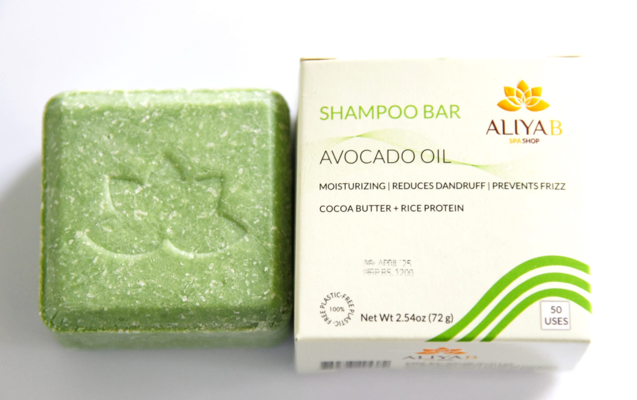 Avocado Oil Shampoo Bar with Cocoa Butter & Rice Protein (72g)